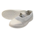Keamanan elastis tipe belakang terbuka ESD Antistatik Cleanoom Mesh Sepatu untuk pakaian kerja industri