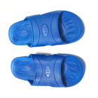 ESD Slipper Cross Type ESD Safety Shoes Bahan SPU Warna Biru Untuk Cleanroom