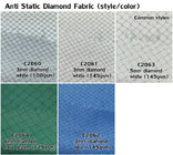 Antistatik 96% Polyester 4% Carbon 3mm Diamond Fabric ESD Smocks Coats