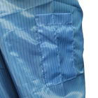 Pakaian ESD Stripe 5mm Dapat Dicuci Dapat Digunakan Kembali Untuk Cleanroom