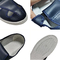 Perlindungan Anti Statis Sepatu Safety PVC ESD Empat Lubang Biru Laut