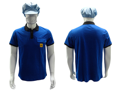 Pria & Wanita Unisex Strip ESD Antistatik ESD Pakaian Keamanan Pakaian Kerja Kaos Polo Anti-statis