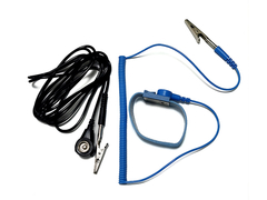 Kain Konduktif ESD Tali Pergelangan tangan Grounding Wire Suit Untuk ESD Mat