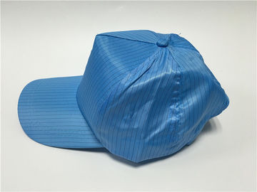 Pakaian Aman ESD Disipatif Statis ESD Hat Desain Unisex Dengan Gesper Untuk Penyesuaian Ukuran