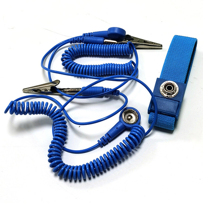 Kain Konduktif ESD Wrist Strap Grounding Wire Suit Untuk ESD Mat
