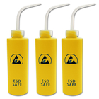 Cetak Kuning Plastik HDPE ESD Botol Pengeluaran Aman Antistatik Penggunaan Industri