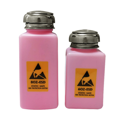 4OZ 6OZ 8OZ Pink Anti Static Safe ESD Dispenser Bottle Untuk Pelarut