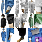 Elastisitas Warna Abu-abu ESD Anti Static Rib Knitted Cuff Fabric Untuk Cleanroom Work Wear