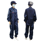 Penutupan Ritsleting Mandarin Collar ESD Coverall Suit Sesuai Standar ANSI/ESD S20.20