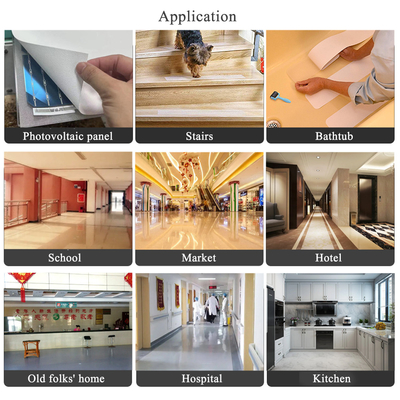Shower Stair Adhesive PEVA Anti Skid Sticker Tahan Air