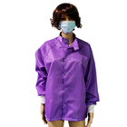 EPA Work Wear ESD Safe Lab Coats Dengan Snap Fasteners Purple