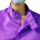 EPA Work Wear ESD Safe Lab Coats Dengan Snap Fasteners Purple