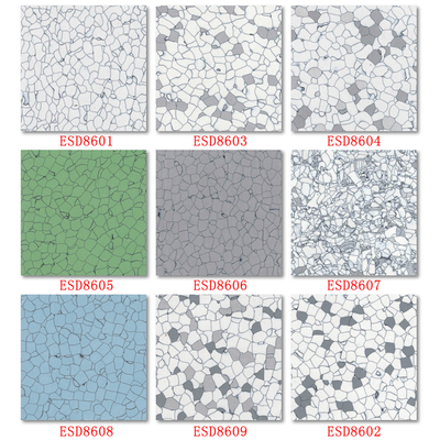 24 X 24 inci Antistatik PVC ESD Vinyl Roll Flooring Tiles Untuk Cleanroom Lab Room