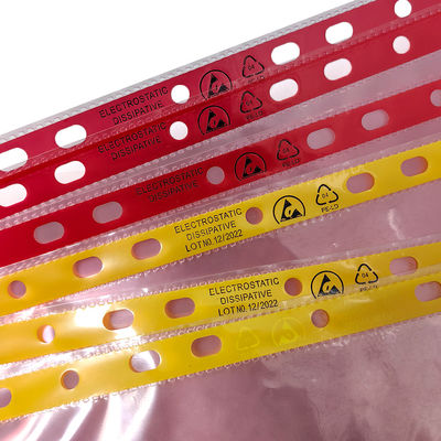 Cleanroom 11 Hole File Bag A4 A3 Tas Dokumen ESD Anti Statis Bebas Debu Dengan Merah Muda Atau Kuning