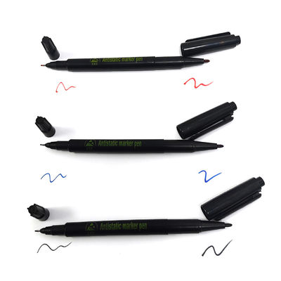 Anti Static Double Ended Marker Pen 0.5mm - 1.5mm Untuk Cleanroom Lab EPA Office