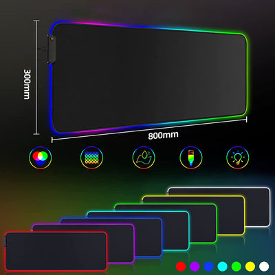 Bantalan Mouse Gaming RGB Tahan Air Besar Alas Karet Anti Slip Glowing Led Mouse Pad Diperpanjang