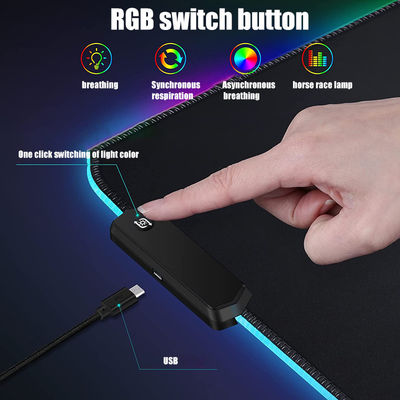 Bantalan Mouse Gaming RGB Tahan Air Besar Alas Karet Anti Slip Glowing Led Mouse Pad Diperpanjang