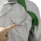 65% Polyester 33% Katun 2% Serat Karbon Pakaian Kamar Bersih Pakaian Lab Antistatik