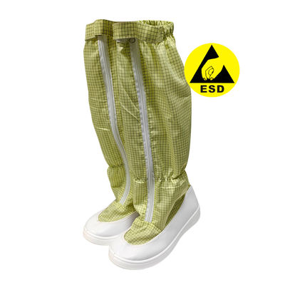 Bebas debu Unisex tahan lama Anti Static Work Shoe Cover ESD Clean Room PU Boots