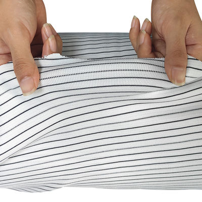 Putih 6MM Strip 240gsm Polyester Dipakai ESD Anti-statis Rib Kain