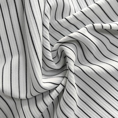 Putih 6MM Strip 240gsm Polyester Dipakai ESD Anti-statis Rib Kain