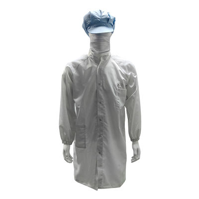 98% Polyester + 2% Serat Karbon 5mm Grid ESD Antistatik Pakaian Keamanan Bernafas Mesh kembali untuk Cleanroom