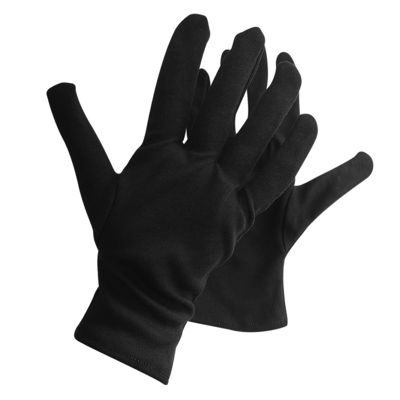 Hitam 100% Katun Sarung Tangan Upacara Bernafas Moisturizing Absorbent Seragam sarung tangan