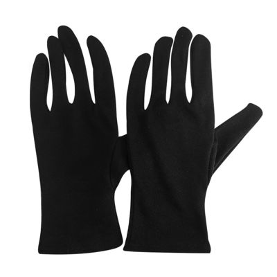 Hitam 100% Katun Sarung Tangan Upacara Bernafas Moisturizing Absorbent Seragam sarung tangan