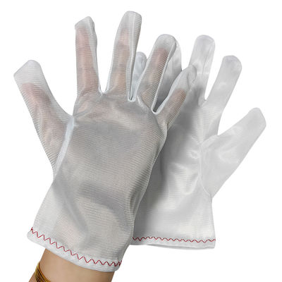 Cleanroom Polyester Work Gloves Putih bebas debu Gloves 100% Polyester Gloves
