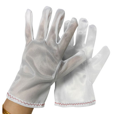 Cleanroom Polyester Work Gloves Putih bebas debu Gloves 100% Polyester Gloves
