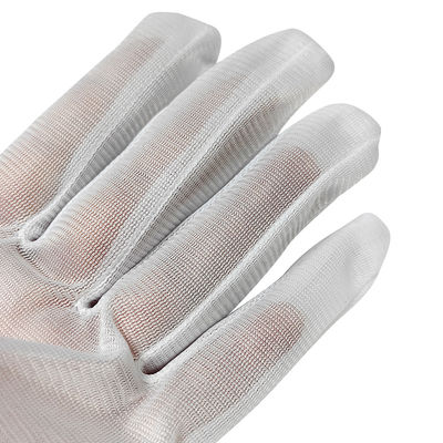 Cleanroom Polyester Work Gloves Putih bebas debu Gloves 100% Polyester Gloves