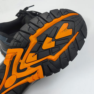 Sepatu olahraga pria industri dan konstruksi yang kokoh dan tahan benturan dengan fitur keamanan kaki baja