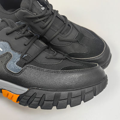 Sepatu olahraga pria industri dan konstruksi yang kokoh dan tahan benturan dengan fitur keamanan kaki baja
