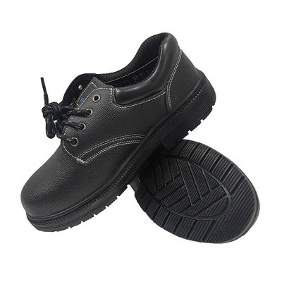 Unisex Anti Smash Pekerjaan Konstruksi Sepatu Low Cut Baja Midsole Karet Baja Toe Kulit atas Sepatu Keamanan