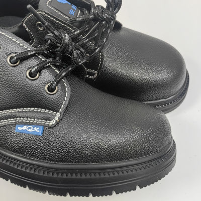 Anti Smashing PU Sepatu Keamanan Karet Sol Hitam Sepatu Keamanan Untuk Konstruksi