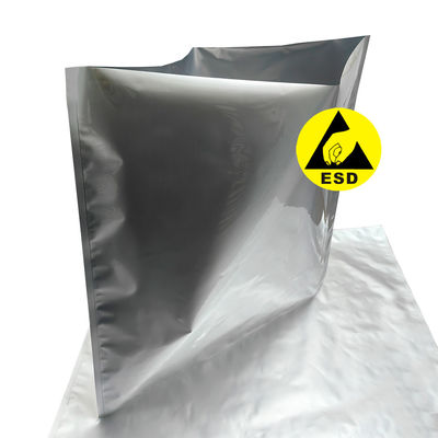 60*60cm ESD Kantong Foil Aluminium Mulut Datar Kantong Pelindung Kemasan Antistatik
