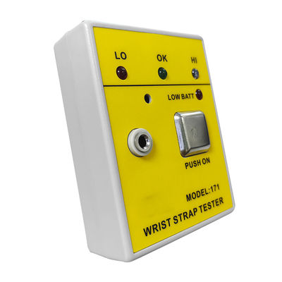 Kuning HZR-171 Wrist Strap Tester Portable Electrostatic Tester Untuk Wrist Strap Tester Di Pabrik Elektronik