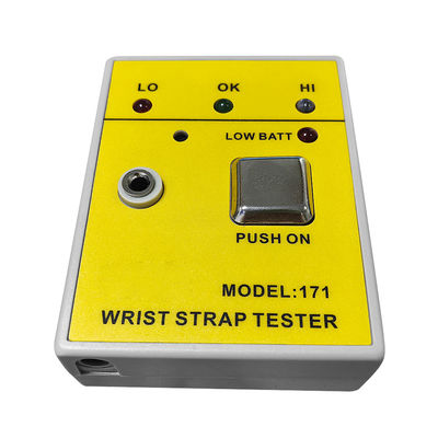 Kuning HZR-171 Wrist Strap Tester Portable Electrostatic Tester Untuk Wrist Strap Tester Di Pabrik Elektronik