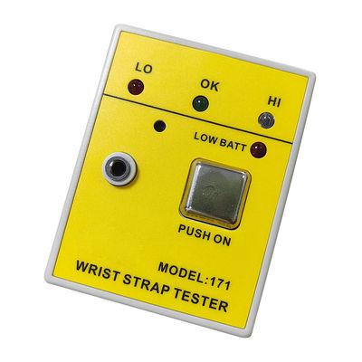 Kuning HZR-171 Wrist Strap Tester Portable Electrostatic Tester Untuk Wrist Strap Tester Di Pabrik Elektronik