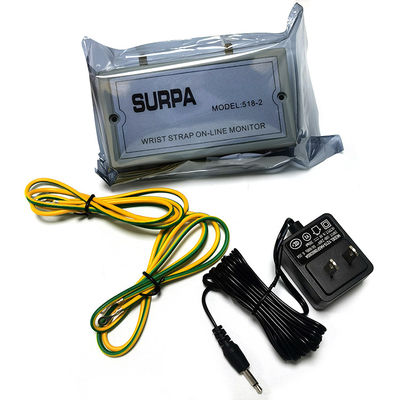 518-2 ESD Anti Static Wrist Strap Monitor Electrostatic Ring Alarm Anti Static Wrist Strap Tester