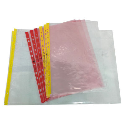 11 lubang Pink atau Kuning Cleanroom File Bag A4 A3 Dust-free ESD Anti-Static Document Bag
