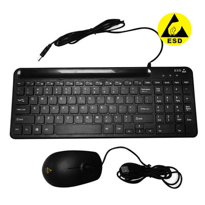 Cleanroom Gunakan ESD Hitam ESD Antistatik Wired keyboard mouse Set untuk Lab