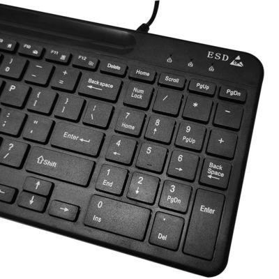Cleanroom Gunakan ESD Hitam ESD Antistatik Wired keyboard mouse Set untuk Lab