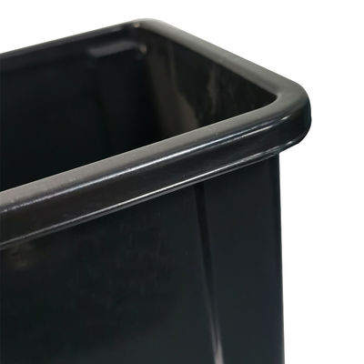 Kotak Sampah Anti-statis Plastik Hitam Daur Ulang ESD untuk digunakan di kamar bersih