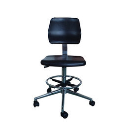 Kursi Aman ESD Disipatif Statis PU Work Stool Foot Ring Dan Arm Rest Warna Hitam