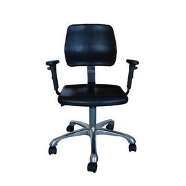 Kursi Aman ESD Disipatif Statis PU Work Stool Foot Ring Dan Arm Rest Warna Hitam