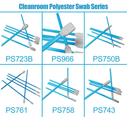 PS723B Instrumen presisi kamar bersih Komponen elektronik Swab bebas debu Polyester Printer Swab pembersih Stick