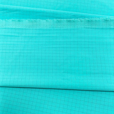 ESD Antistatic 7mm Grid Fabric 98% Polyester + 2% Karbon Konduktif Fabric untuk Pakaian ESD