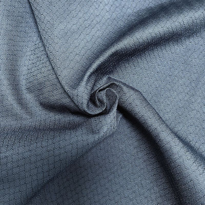 6mm Diamond Navy Blue Knitted Antistatic Fabric untuk ESD Coat dan Polo Shirt