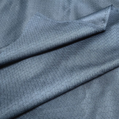 6mm Diamond Navy Blue Knitted Antistatic Fabric untuk ESD Coat dan Polo Shirt
